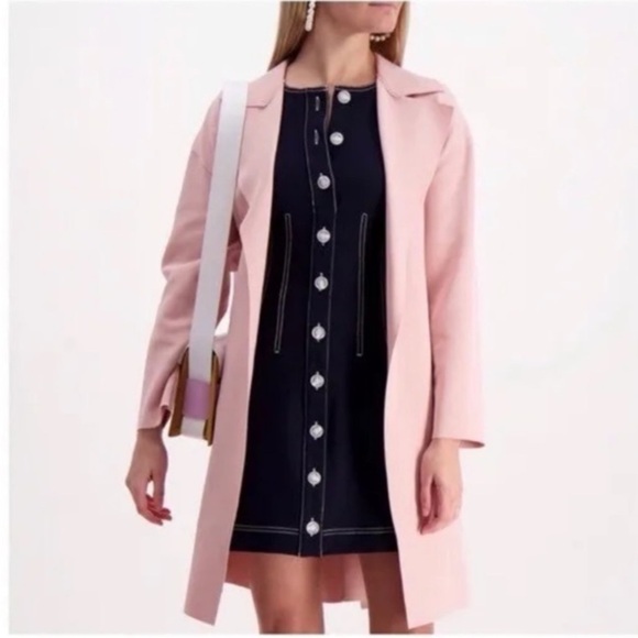 Veronica Beard Mikel Contrast Stitch Mini Dress Women's Sz 8 - Picture 2 of 16